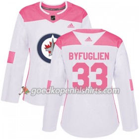 Winnipeg Jets Dustin Byfuglien 33 Adidas 2017-2018 Wit Oranje Fashion Authentic Shirt - Dames